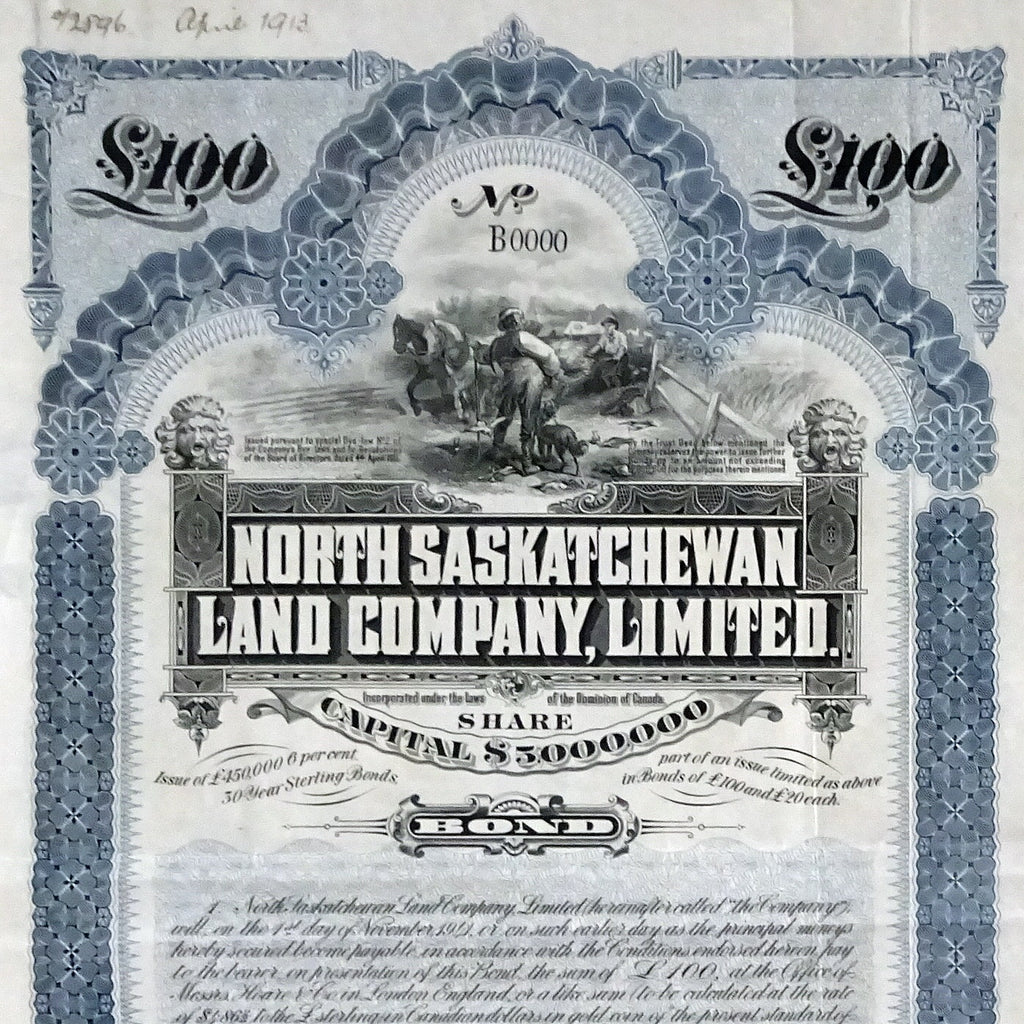 North Saskatchewan Land Company, Limited (Specimen) 1911 Canada