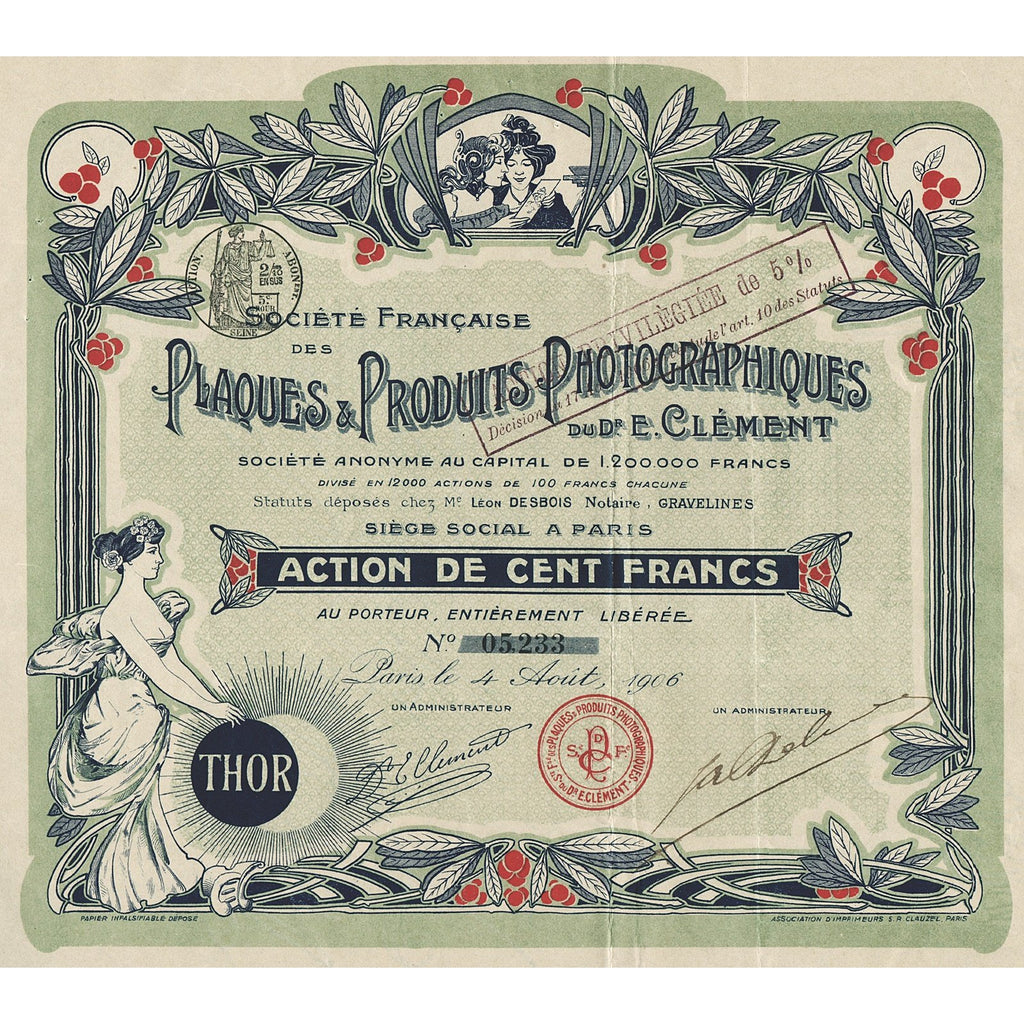 Plaques & Produits Photographiques du Dr. E. Clement