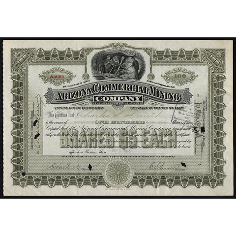 Arizona Commercial Mining Company Stock Certificate
