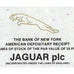 Jaguar plc Automobile Company England Stock Certificate