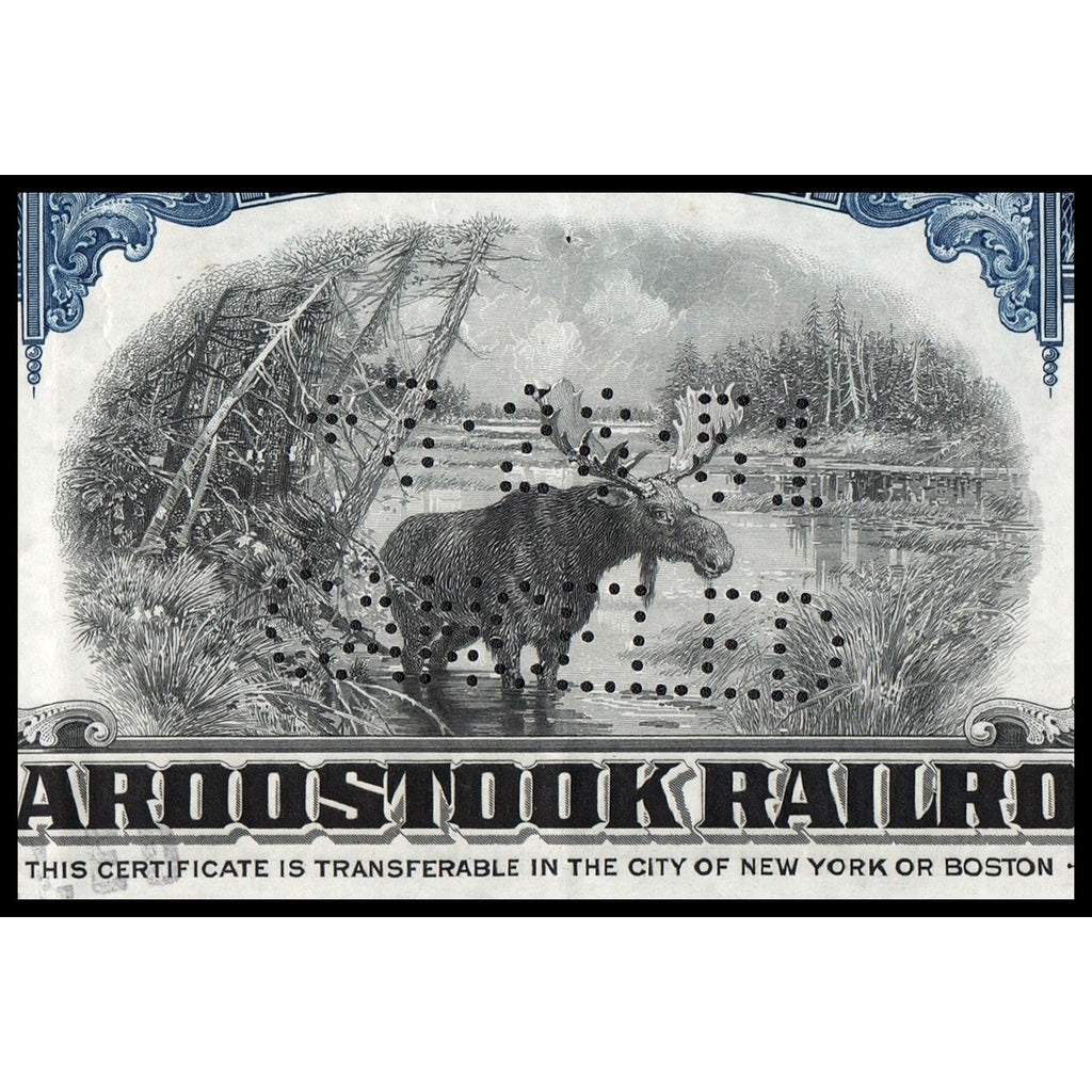 Bangor and Aroostook Railroad Company 1951 Maine Stock Certificate