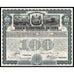Banco Territorial De Cuba - Credit Foncier Cubain, $100 Oro Americano - $100 Gold Dollars 1911 Stock Bond Certificate