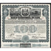 Banco Territorial De Cuba - Credit Foncier Cubain, $100 Oro Americano - $100 Gold Dollars 1911 Habana Havana