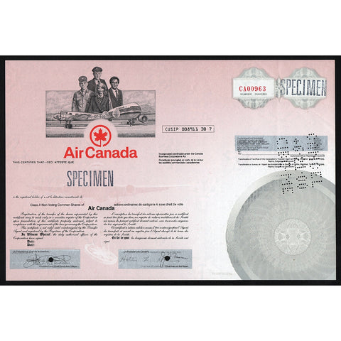 Air Canada (Specimen) Stock Certificate