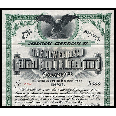 The New England Railroad Supply & Development Company 1889 Kittery Maine
