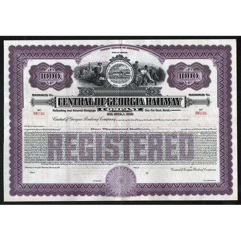 Central of Georgia Railway Company Stock Certificate