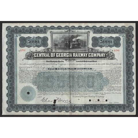 Central of Georgia Railway Company Stock Certificate