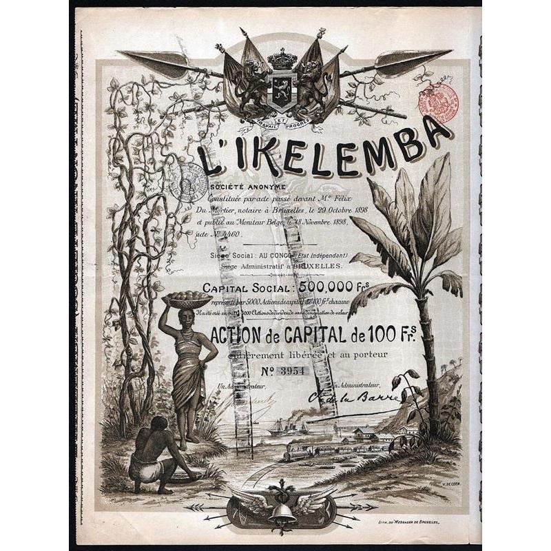 l'Ikelemba Societe Anonyme Stock Certificate