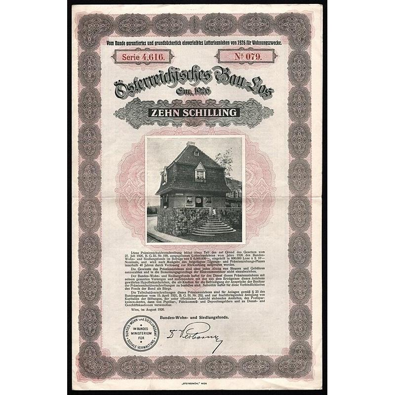 Österreichisches Bau-Los Stock Certificate