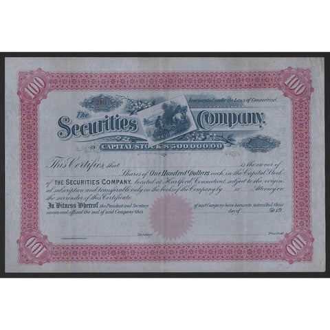 Securities Company Stock Certificate