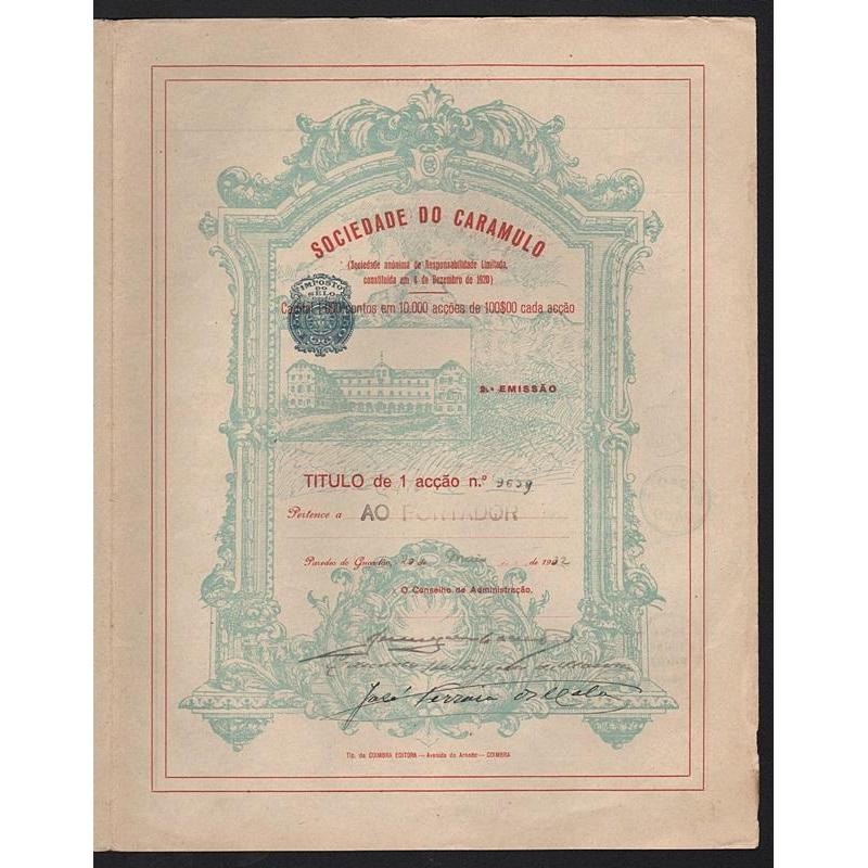 Sociedade do Caramulo Stock Certificate