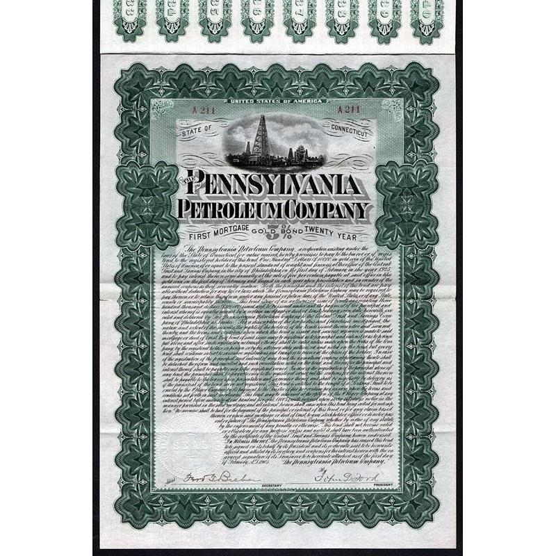 The Pennsylvania Petroleum Company Stock Certificate